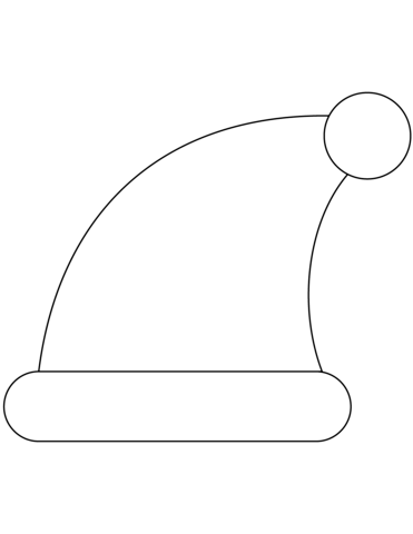 Czapka Mikołaja kolorowanki